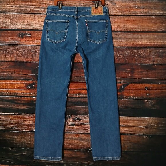 Levis 506 Jeans Mens 34X30 Straight Fit Blue Denim Stretch - Picture 3 of 9